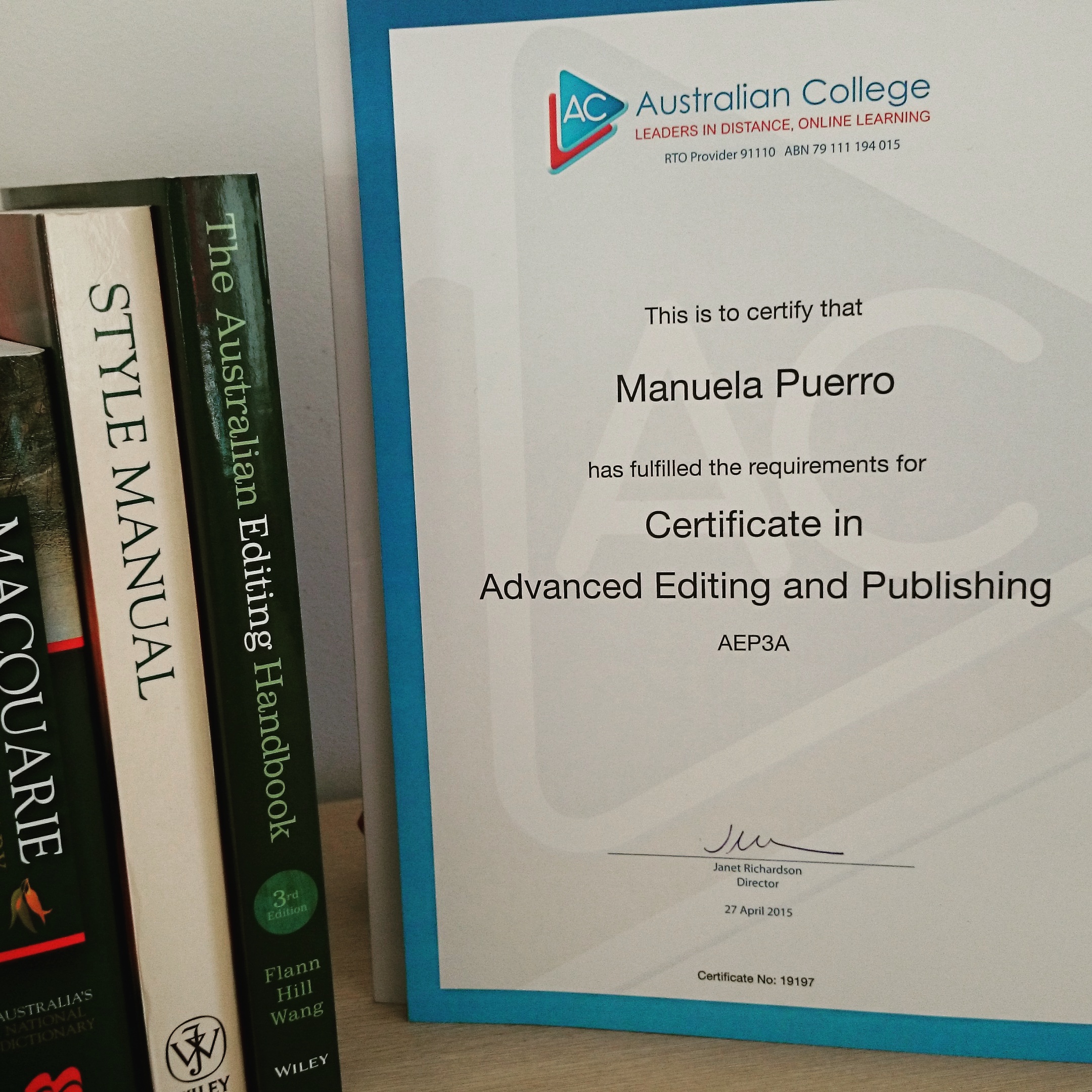 Certificate in Advanced Editing and Publishing