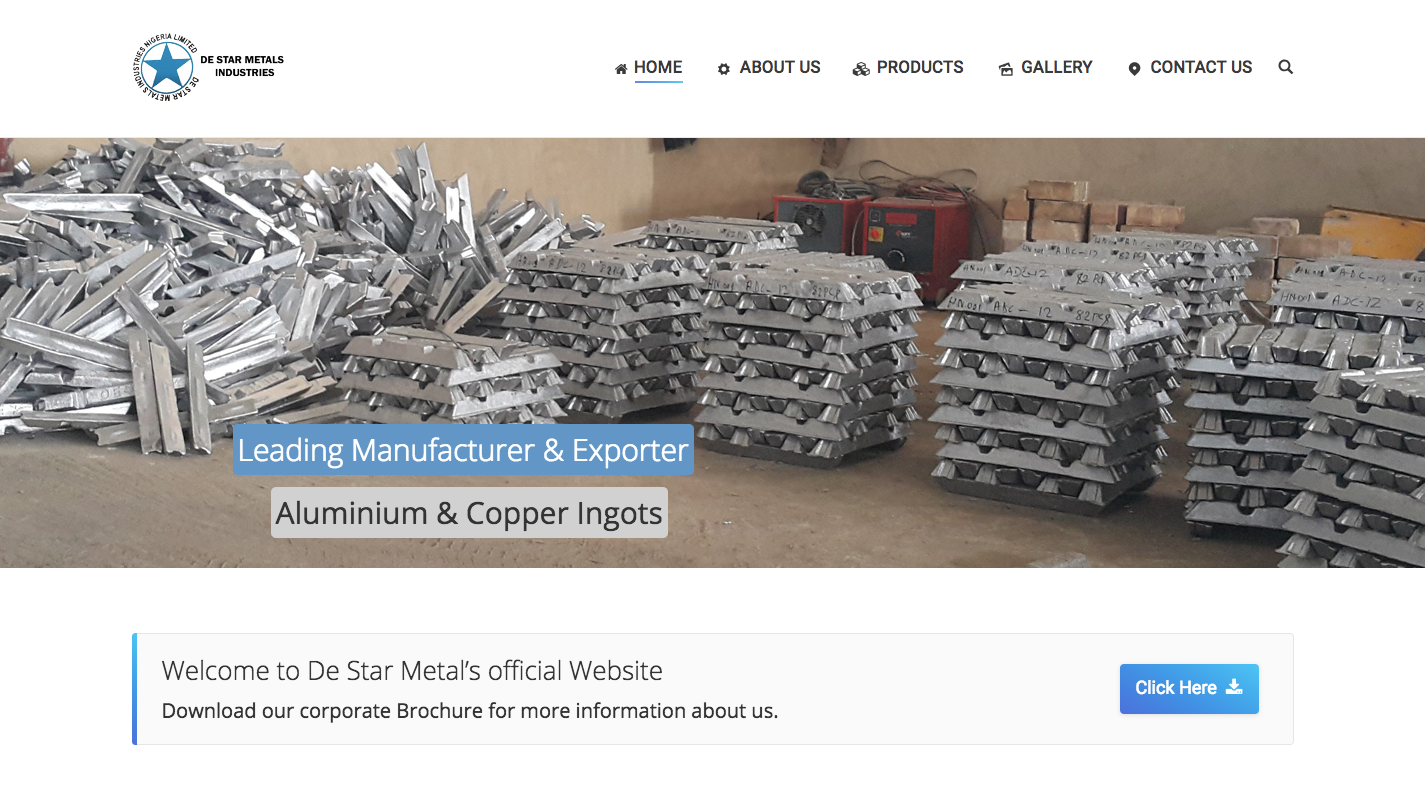 Nigeria :  Website for manufacturer